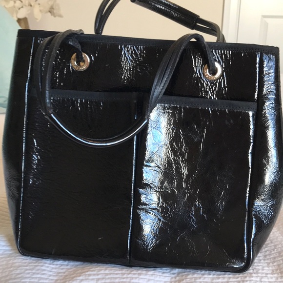 Anya Hindmarch Black Patent Small Shopper